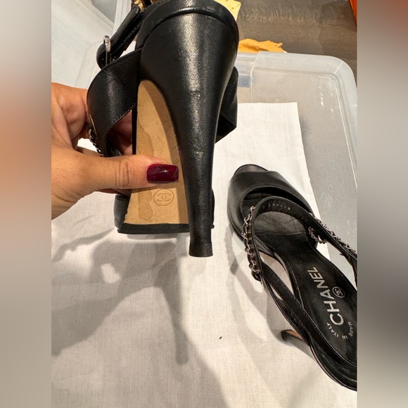 Authentic Pre-Owned CHANEL
2018 Interlocking CC Logo Slingback Sandals - Picture 7 of 8